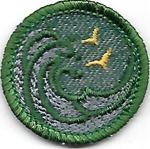 Swimmer--Marrow edge, light green border 1955-1956