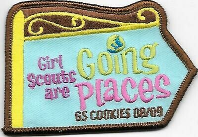 Base patch 1 Girl Scouts are Going Places 2008-09 ABC