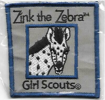 Zinc the Zebra blue border program patch