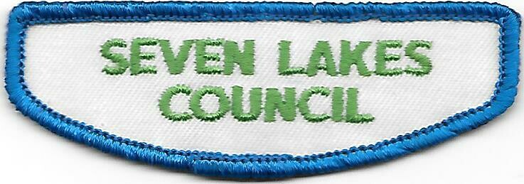 Seven Lakes Council Jr/C/S/A ID strip 1980-2013
