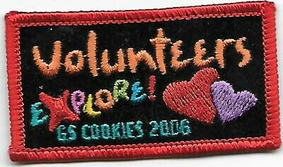 Volunteers patch Explore GS Cookies 2006 ABC