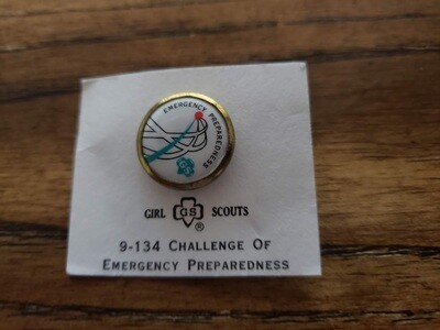 Cadette Emergency Preparedness Challenge Pin 1963-1980