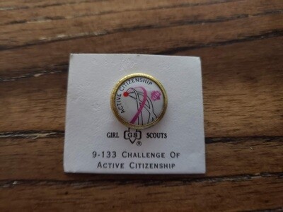 Cadette Active Citizenship Challenge Pin 1963-1980