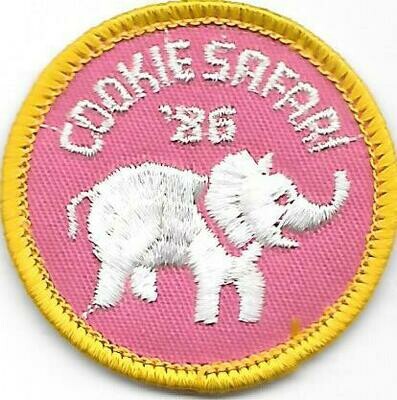 Base Patch 2 (round dark pink background) Cookie Safari 1986 Little Brownie Bakers