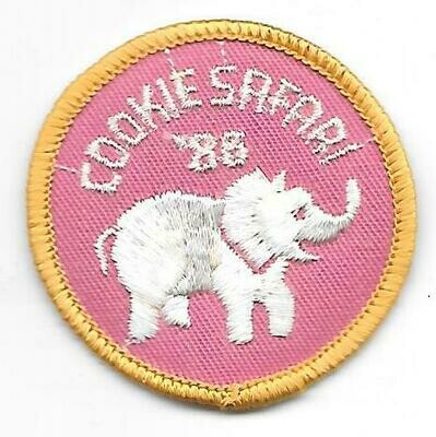 Base Patch 2 (round light pink background) Cookie Safari 1986 Little Brownie Bakers