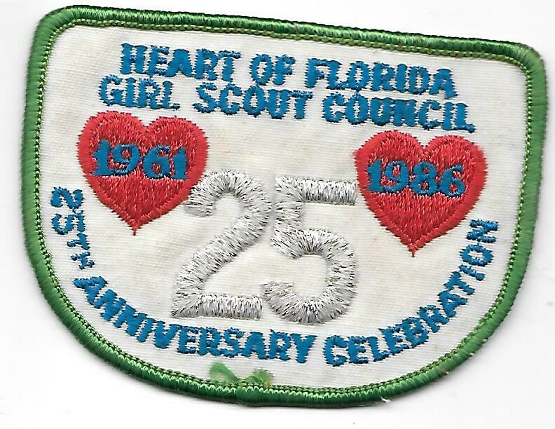 Heart of Florida GSC 25th anniversary council patch (FL)