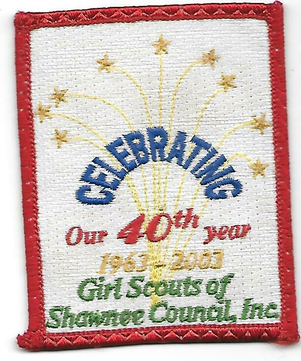 Shawnee Council Inc 40th anniversary council patch (WV)