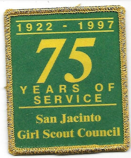 San Jacinto GSC 75 anniversary council patch (TX)
