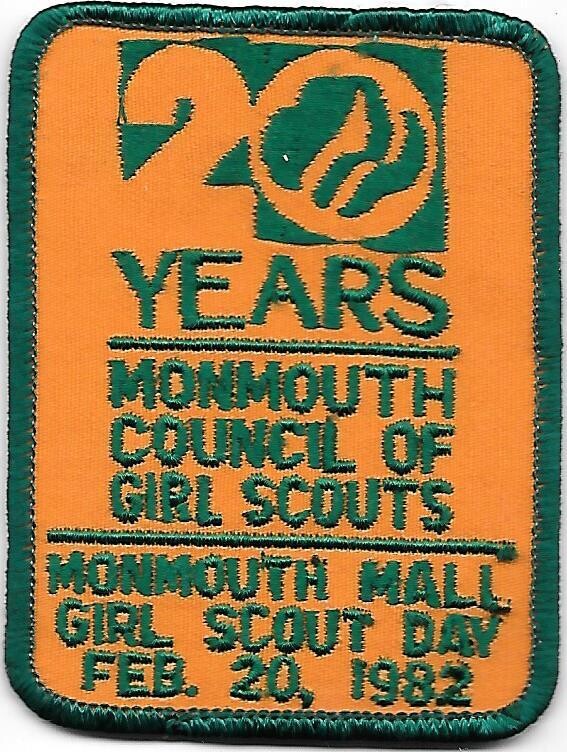 Monmouth Council of GS 20th anniversary council patch (NJ)