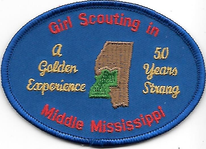 Middle Mississippi (GS of) 50th anniversary council patch (MS)