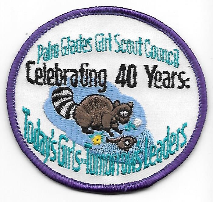 Palm Glades Council GSC 40th anniversary council patch (FL)