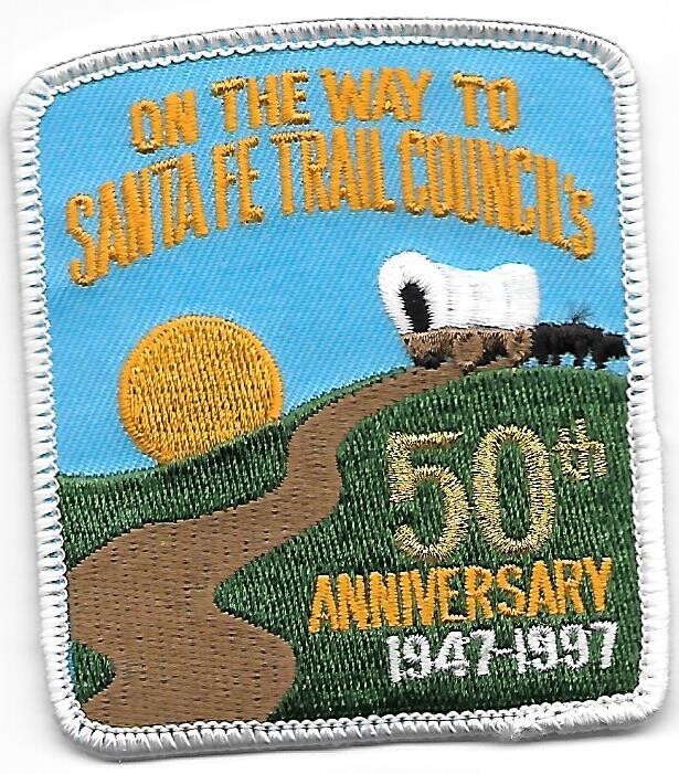 Santa Fe Trails 50th anniversary council patch (KS)