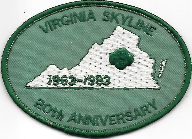 Virginia Skyline 20th anniversary council patch (VA)