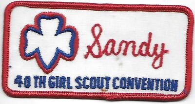 40th Convention Name Tag Patch 1975 (Sandy)