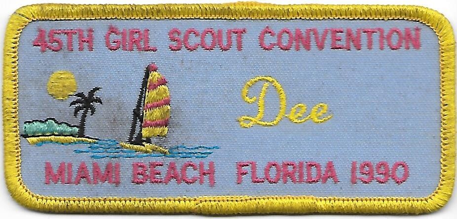 45th Convention Name Tag Patch 1990 (Dee)