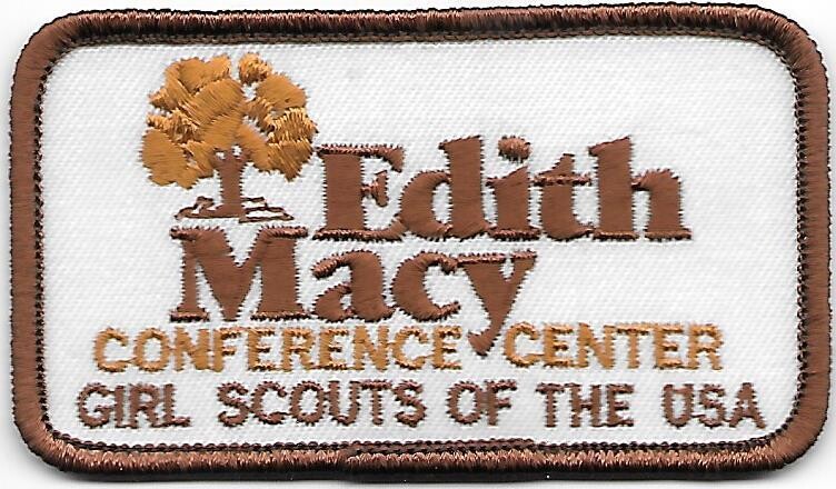 Edith Macy Conference Center Patch (smaller rectangle, brown border)