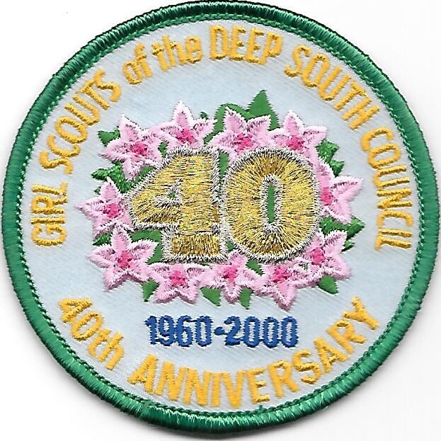 Deep South Council (GS of the) 40th anniversary council patch (AL)