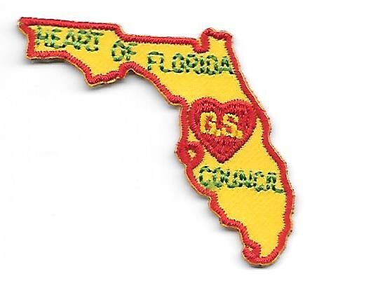 Heart of Florida GSC RARE tiny council patch (Florida)