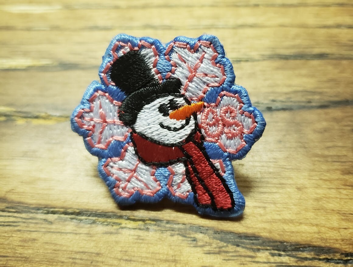 Snowman Patch Pin