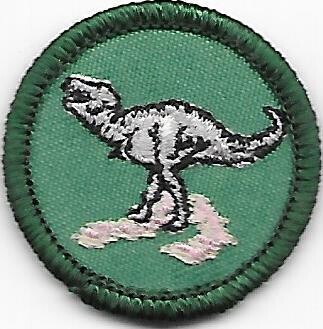 Dinosaur Wagon Wheel Council own Junior Badge (Original)