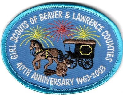 Beaver and Lawrence Counties (GS of) 40th anniversary council patch (Pennslyvania)
