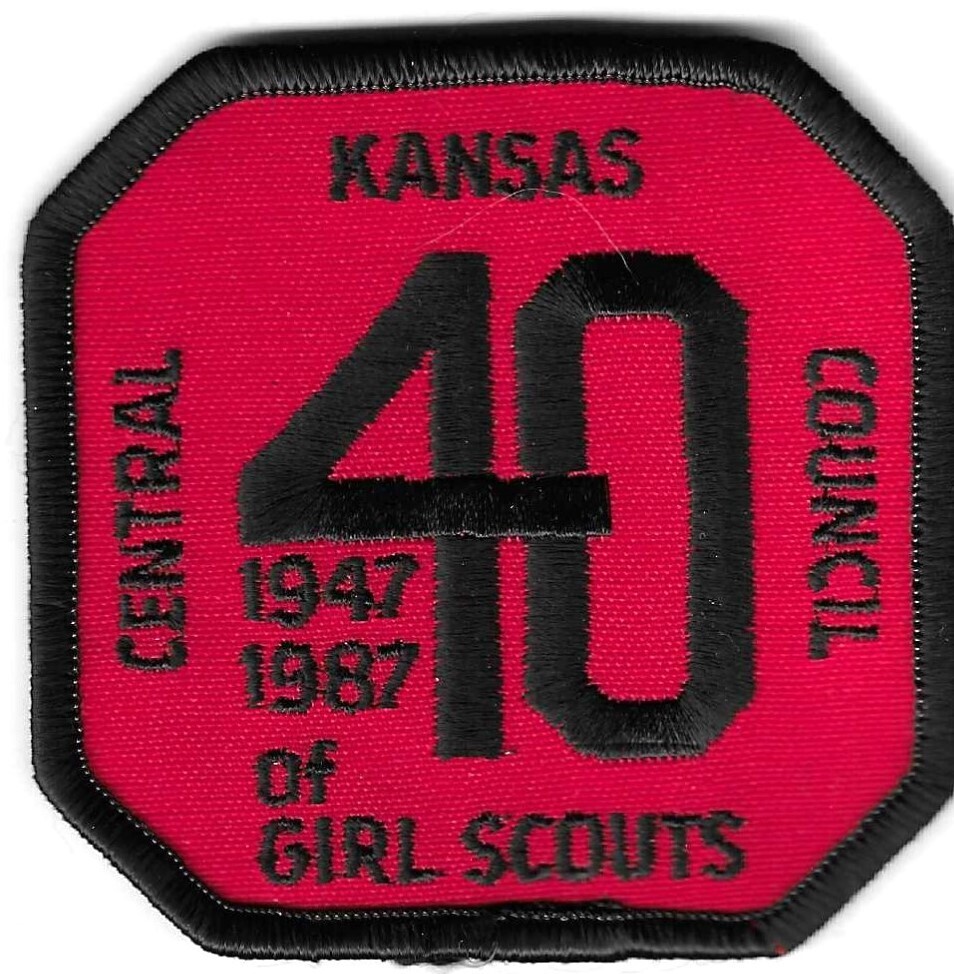Central Kansas Council  of GS 40th anniversary council patch (Kansas)