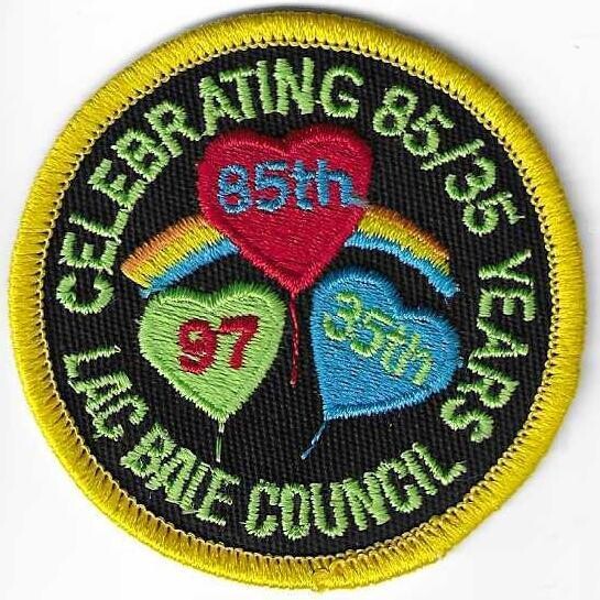 Lac Baie 35/GSUSA 85th anniversary council patch (WI)