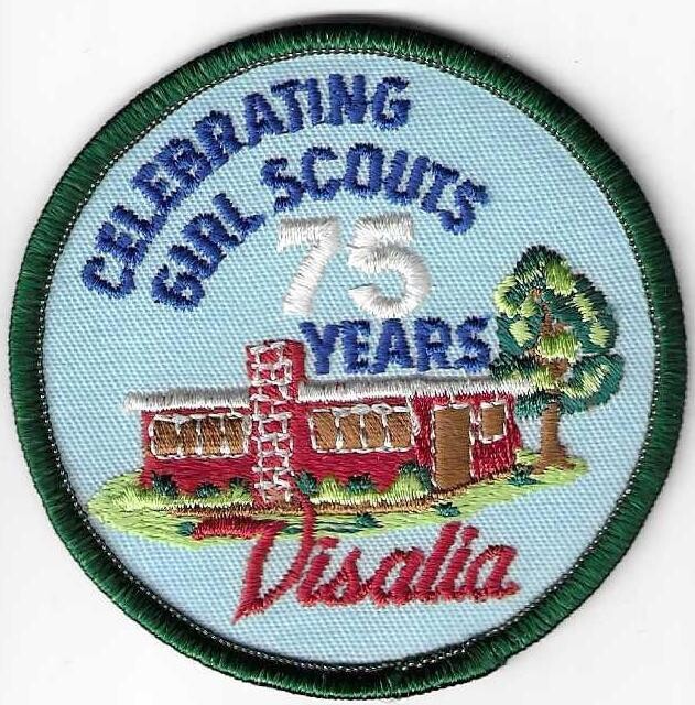 Visalia GSUSA 75th anniversary council patch (SC)