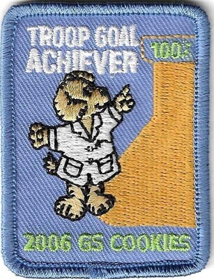 Troop Goal Achiever 2006 (darker blue background) Little Brownie Bakers