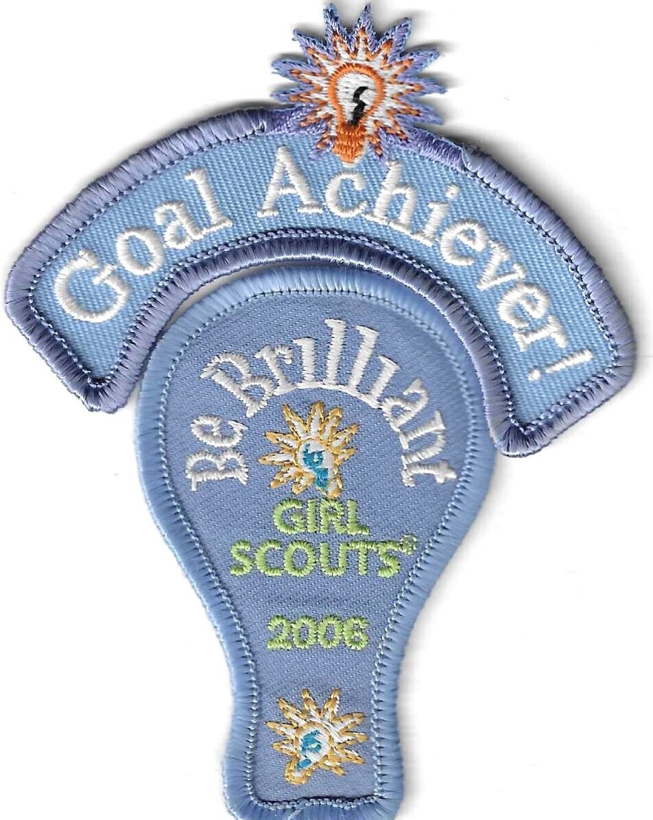 Goal Achiever Patch Set  (Lightbulb light blue background) 2006  Little Brownie Bakers