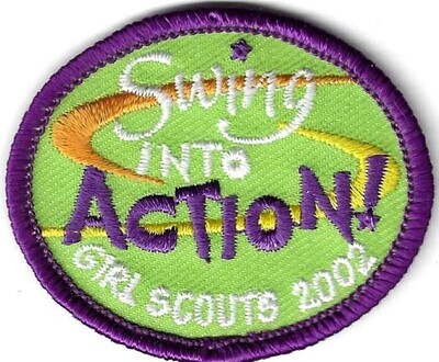 Base patch (oval--bright purple border) 2002 Little Brownie Bakers