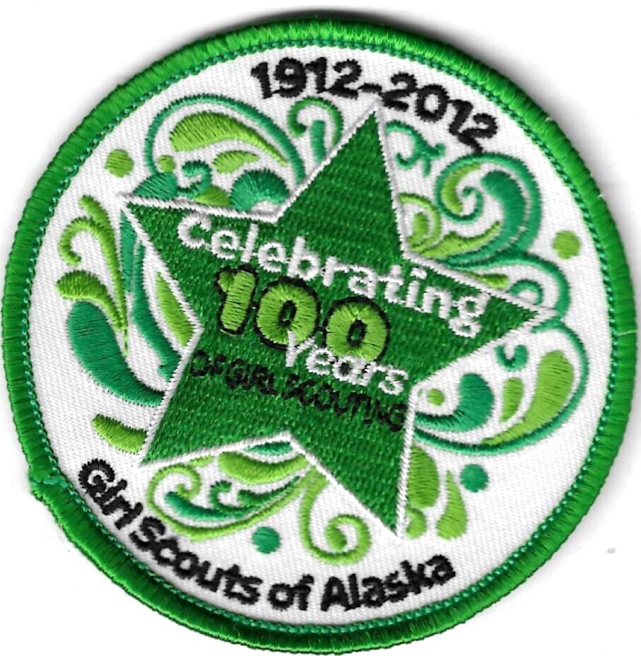 100th Anniversary Patch Celebrating 100 years of GS-GS of Alaska Council