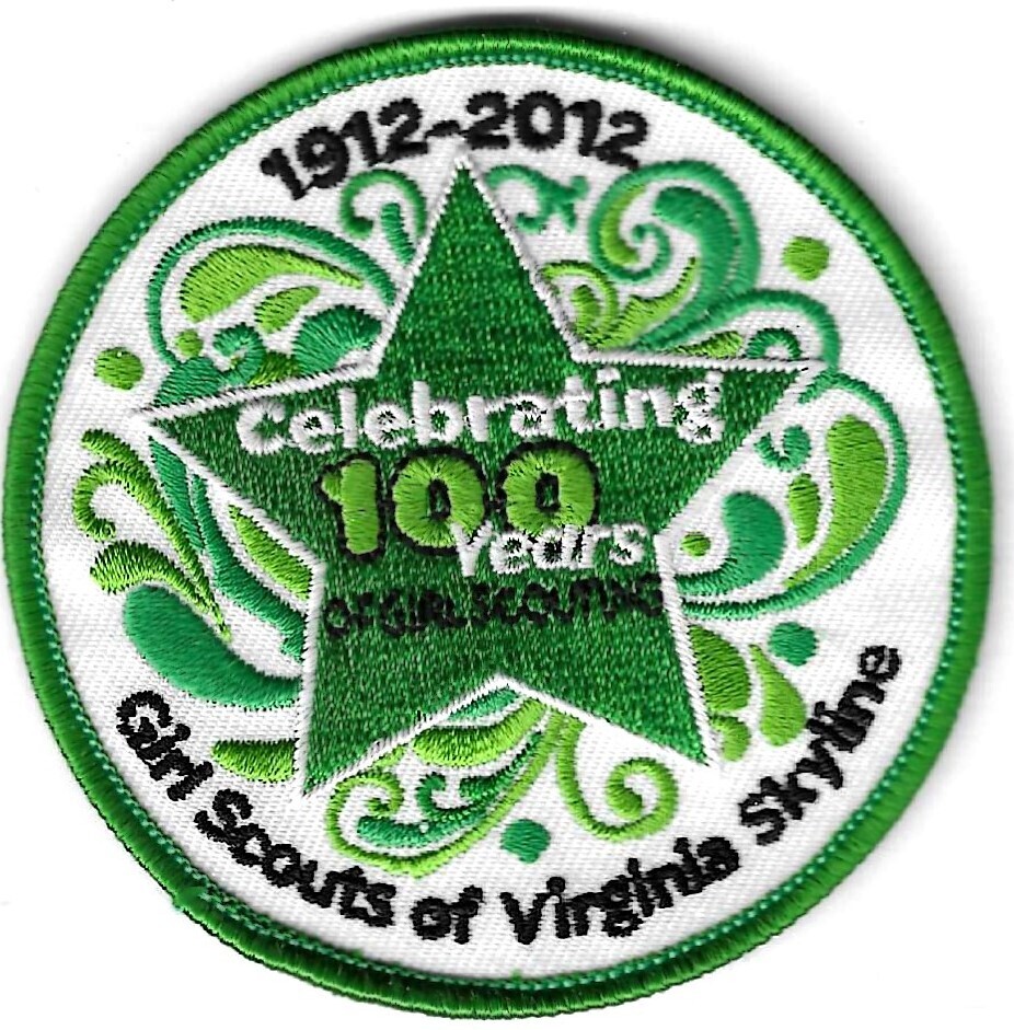 100th Anniversary Patch Celebrating 100 years of GS GS of VA Skyline Council