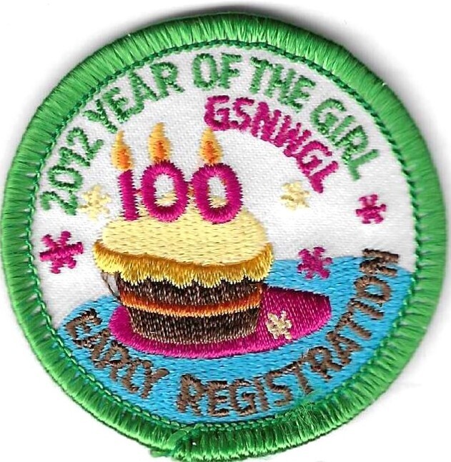 100th Anniversary Patch 2012 Year of the Girl Early Reg GSNWGL