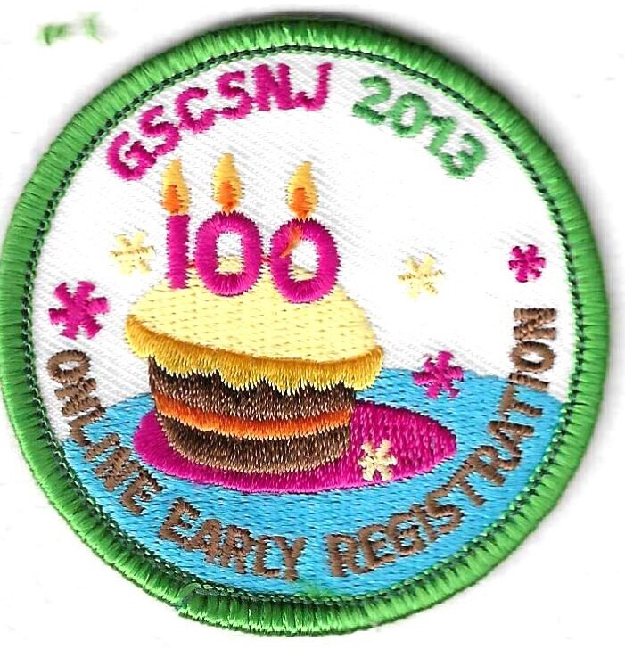 100th Anniversary Patch 2013 Online Early Reg GSCSNJ