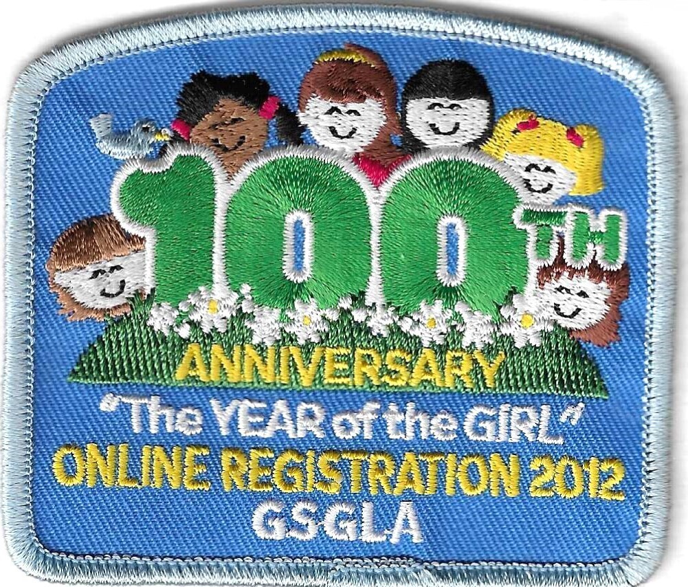 100th Anniversary Patch Year of the Girl Online Reg 2012 GSGLA