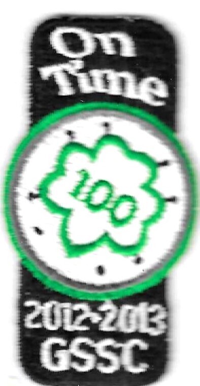 100th Anniversary Patch On time reg GSSC