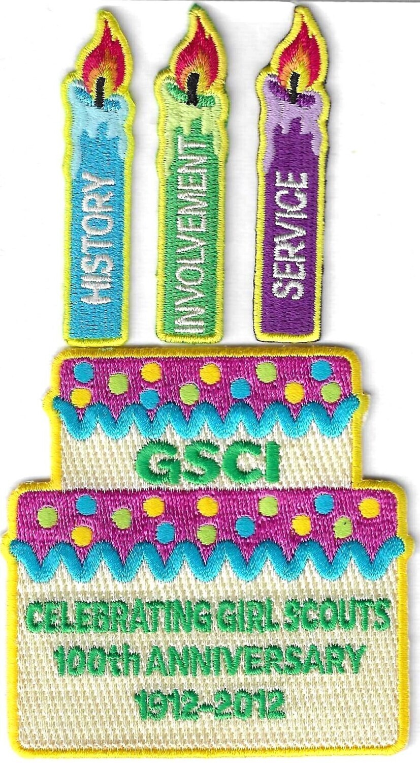 100th Anniversary Patch Cake Set (with written on candles) GSCI