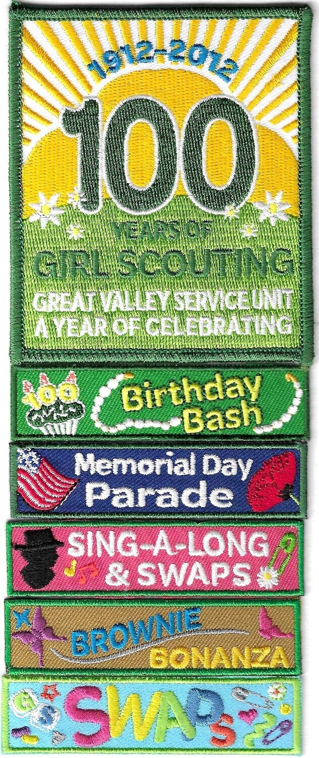 100th Anniversary Patch Set Great Valley SU (council unknown)