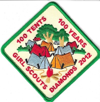 100th Anniversary Patch 100 Tents 100 Years GS Diamonds