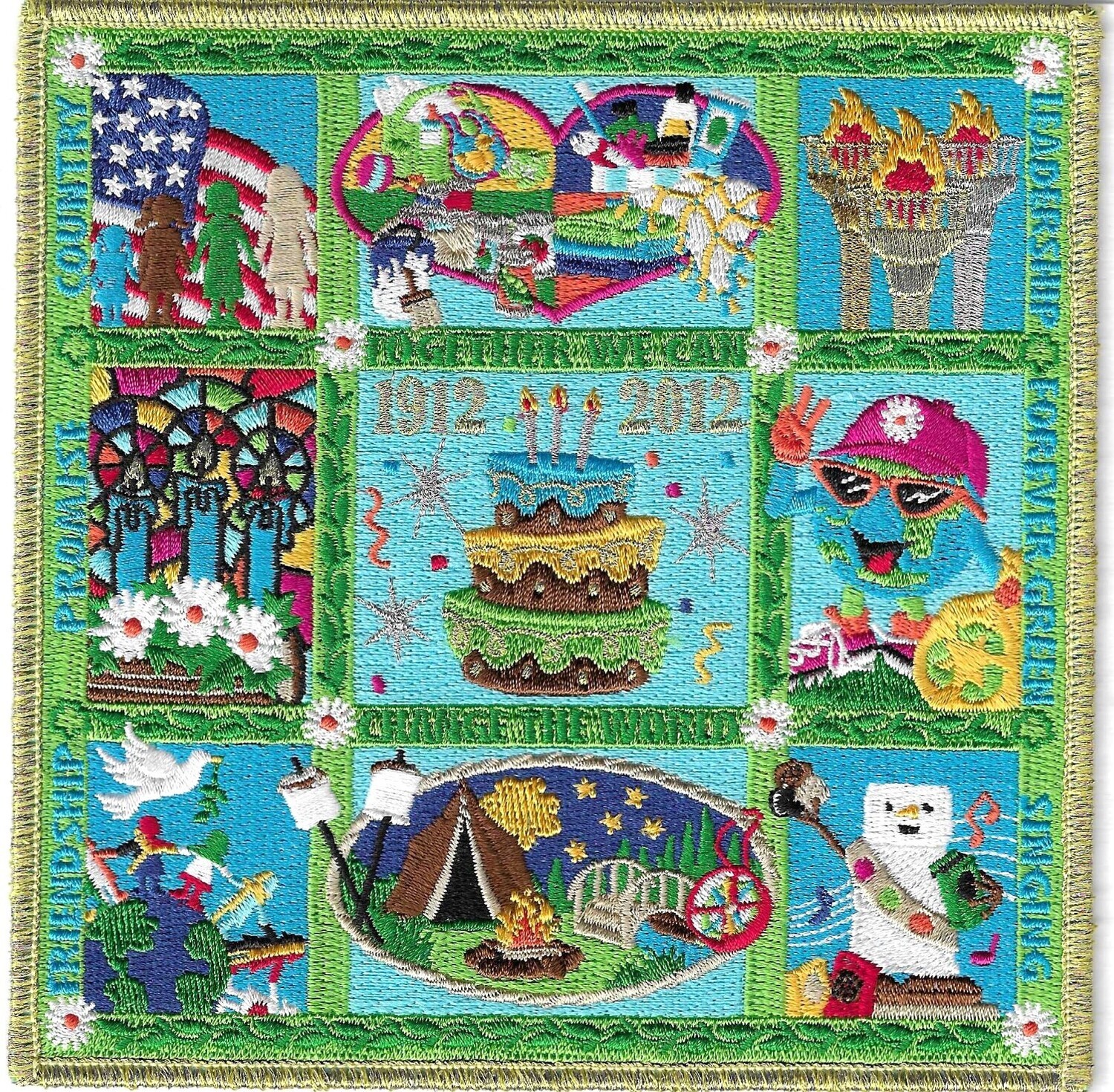 100th Anniversary Patch Quilt patch ( super large patch)