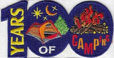 100th Anniversary Patch 100 years of Camping (council unknown)