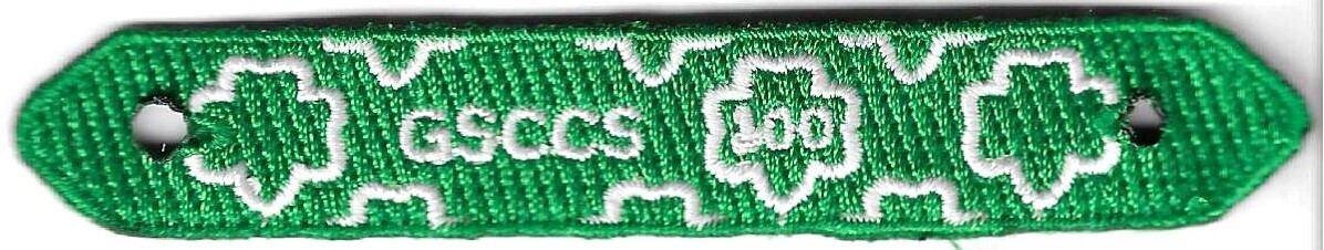 100th Anniversary Patch Bracelet GSCCS-green (elastic not included)