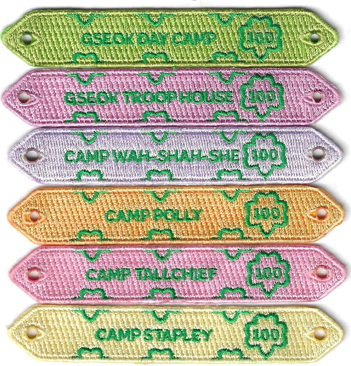100th Anniversary Patch Bracelet Set GSEOK camp set (elastic not included)