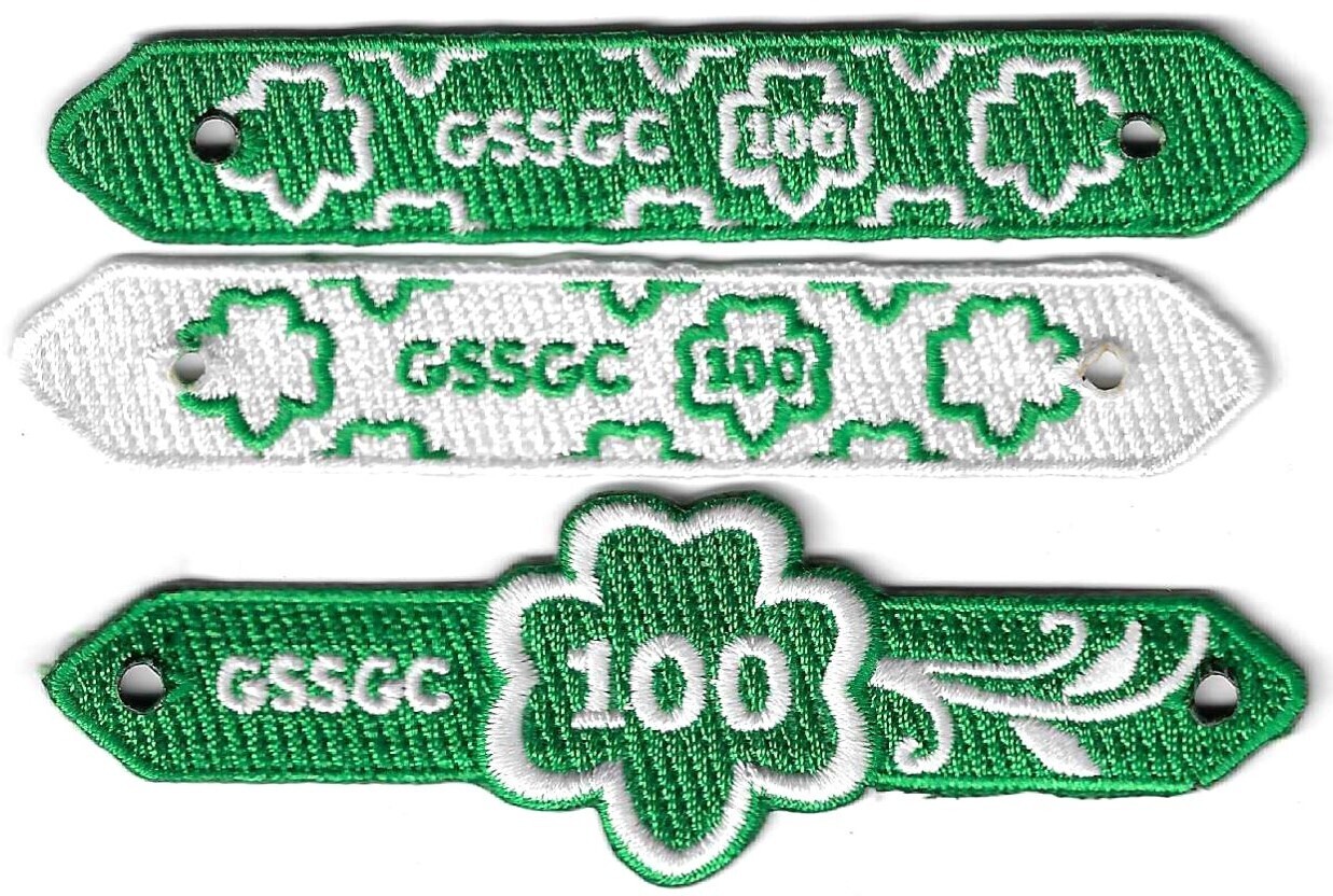 100th Anniversary Patch Bracelet Set GSSGC  (elastic not included)