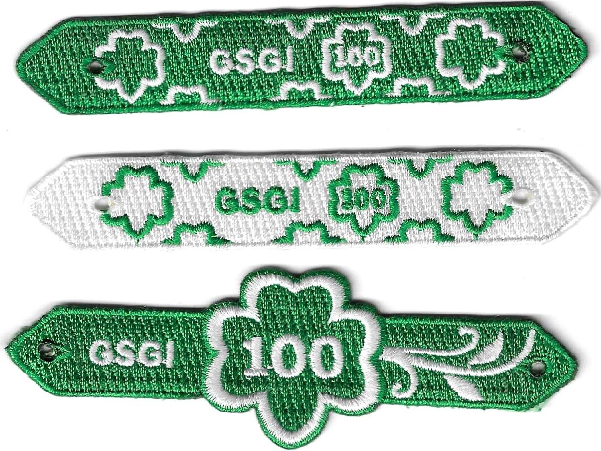 100th Anniversary Patch Bracelet Set GSGI  (elastic not included)