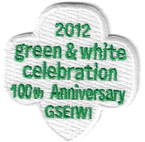 100th Anniversary Patch Green & white Celebration (GSEIWI)