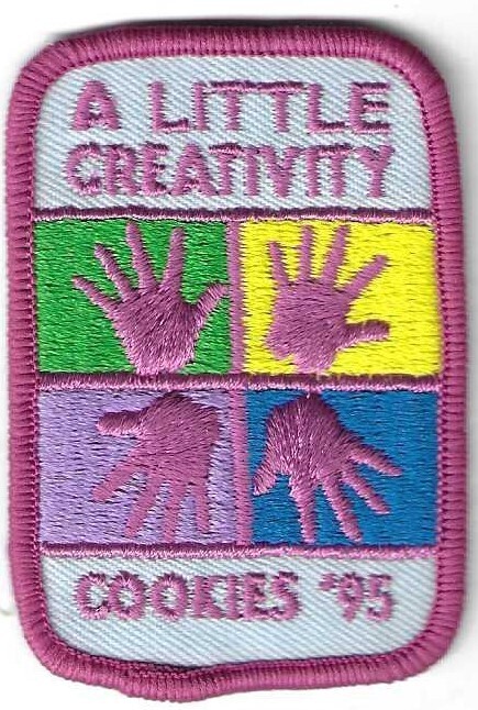 Base Patch 1 (top left hand green, lighter pink words, light blue background) 1995 ABC