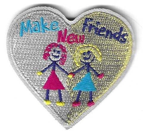 Make New Friends heart shape patch
