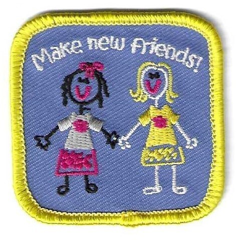 Make New Friends square shape patch